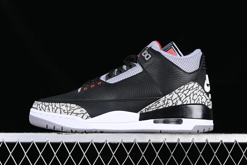 All categories Air Jordan Jordan series basketball shoes Air Jordan 3 pure original Air Jordan 3 Retro Black Cement (2018) AJ3 Joe 3 replica black cement 854262-001